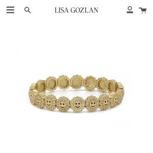 7” Gold Lisa Gozlan Eternal Daisy CZ Bracelet Gold